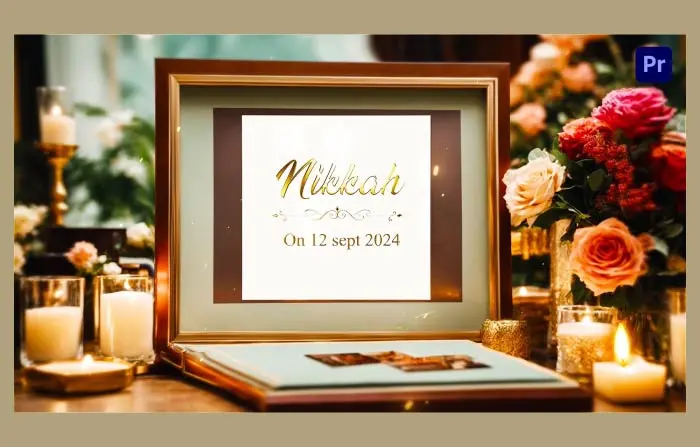 Modern 3D Floral Wedding Invitation Slideshow Template